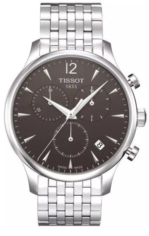 Buy Shop Tissot T Classic Tradition Chronograph Black Dial Silver Steel Strap Watch For Men - T063.617.11.057.00 USA Online