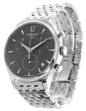Buy Shop Tissot T Classic Tradition Chronograph Black Dial Silver Steel Strap Watch For Men - T063.617.11.067.00 USA Online