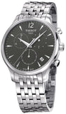 Buy Shop Tissot T Classic Tradition Chronograph Black Dial Silver Steel Strap Watch For Men - T063.617.11.067.00 USA Online