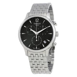 Buy Shop Tissot T Classic Tradition Chronograph Black Dial Silver Steel Strap Watch For Men - T063.617.11.067.00 USA Online