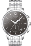 Buy Shop Tissot T Classic Tradition Chronograph Black Dial Silver Steel Strap Watch For Men - T063.617.11.067.00 USA Online