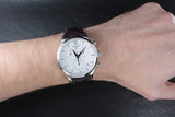 Buy Shop Tissot T Classic Tradition Chronograph White Dial Brown Leather Strap Watch For Men - T063.617.16.037.00 USA Online
