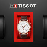 Buy Shop Tissot T Classic Tradition Chronograph White Dial Brown Leather Strap Watch For Men - T063.617.36.037.00 USA Online
