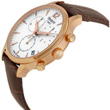 Buy Shop Tissot T Classic Tradition Chronograph White Dial Brown Leather Strap Watch For Men - T063.617.36.037.00 USA Online