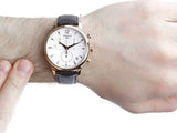 Buy Shop Tissot T Classic Tradition Chronograph White Dial Brown Leather Strap Watch For Men - T063.617.36.037.00 USA Online