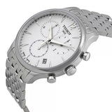 Buy Shop Tissot T Classic Tradition Chronograph White Dial Silver Steel Strap Watch For Men - T063.617.11.037.00 USA Online