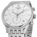 Buy Shop Tissot T Classic Tradition Chronograph White Dial Silver Steel Strap Watch For Men - T063.617.11.037.00 USA Online