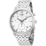 Buy Shop Tissot T Classic Tradition Chronograph White Dial Silver Steel Strap Watch For Men - T063.617.11.037.00 USA Online