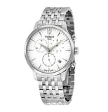 Buy Shop Tissot T Classic Tradition Chronograph White Dial Silver Steel Strap Watch For Men - T063.617.11.037.00 USA Online