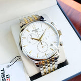 Buy Shop Tissot T Classic Tradition Chronograph White Dial Two Tone Steel Strap Watch For Men - T063.617.22.037.00 USA Online