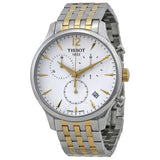Buy Shop Tissot T Classic Tradition Chronograph White Dial Two Tone Steel Strap Watch For Men - T063.617.22.037.00 USA Online