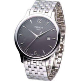 Buy Shop Tissot T Classic Tradition Grey Dial Silver Steel Strap Watch For Men - T063.610.11.067.00 USA Online