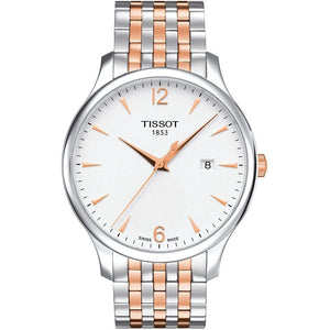 Buy Shop Tissot T Classic Tradition Lady White Dial Two Tone Steel Strap Watch For Women - T063.210.22.037.01 USA Online