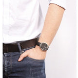 Buy Shop Tissot T Classic Tradition Quartz Black Dial Black Leather Strap Watch For Men - T063.610.16.058.00 USA Online