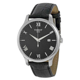 Buy Shop Tissot T Classic Tradition Quartz Black Dial Black Leather Strap Watch For Men - T063.610.16.058.00 USA Online