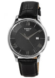 Buy Shop Tissot T Classic Tradition Quartz Black Dial Black Leather Strap Watch For Men - T063.610.16.058.00 USA Online