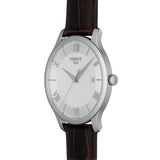 Buy Shop Tissot T Classic Tradition Silver Dial Brown Leather Strap Watch For Men - T063.610.16.038.00 USA Online