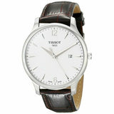 Buy Shop Tissot T Classic Tradition White Dial Brown Leather Strap Watch For Men - T063.610.16.037.00 USA Online