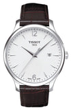 Buy Shop Tissot T Classic Tradition White Dial Brown Leather Strap Watch For Men - T063.610.16.037.00 USA Online
