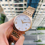 Buy Shop Tissot T Classic Tradition White Dial Rose Gold Steel Strap Watch For Women - T063.610.33.038.00 USA Online