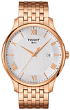 Buy Shop Tissot T Classic Tradition White Dial Rose Gold Steel Strap Watch For Women - T063.610.33.038.00 USA Online