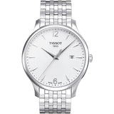 Buy Shop Tissot T Classic Tradition White Dial Silver Steel Strap Watch For Men - T063.610.11.037.00 USA Online