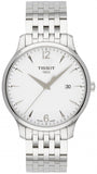 Buy Shop Tissot T Classic Tradition White Dial Silver Steel Strap Watch For Men - T063.610.11.037.00 USA Online