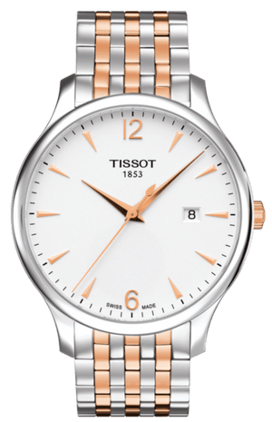 Buy Shop Tissot T Classic Tradition White Dial Two Tone Mesh Bracelet Watch For Men - T063.610.22.037.01 USA Online