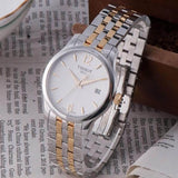 Buy Shop Tissot T Classic Tradition White Dial Two Tone Mesh Bracelet Watch for Women - T063.210.22.037.00 USA Online