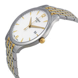 Buy Shop Tissot T Classic Tradition White Dial Two Tone Mesh Bracelet Watch for Women - T063.210.22.037.00 USA Online