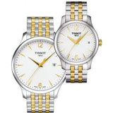 Buy Shop Tissot T Classic Tradition White Dial Two Tone Mesh Bracelet Watch for Women - T063.210.22.037.00 USA Online