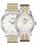 Buy Shop Tissot T Classic Tradition White Dial Two Tone Mesh Bracelet Watch for Women - T063.210.22.037.00 USA Online