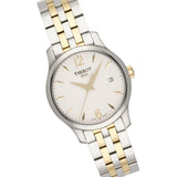 Buy Shop Tissot T Classic Tradition White Dial Two Tone Mesh Bracelet Watch for Women - T063.210.22.037.00 USA Online