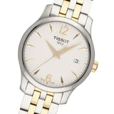 Buy Shop Tissot T Classic Tradition White Dial Two Tone Mesh Bracelet Watch for Women - T063.210.22.037.00 USA Online