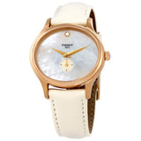 Buy Shop Tissot T Lady Bella Ora Mother of Pearl Dial Cream Leather Strap Watch for Women - T103.310.36.111.00 USA Online
