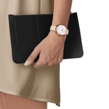 Buy Shop Tissot T Lady Bella Ora Round White Dial Beige Leather Strap Watch For Women - T103.210.36.018.00 USA Online