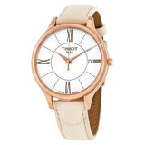 Buy Shop Tissot T Lady Bella Ora Round White Dial Beige Leather Strap Watch For Women - T103.210.36.018.00 USA Online