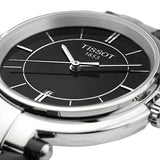 Buy Shop Tissot T Lady Flamingo Black Dial Black Leather Strap Watch For Women - T094.210.16.051.00 USA Online