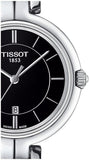 Buy Shop Tissot T Lady Flamingo Black Dial Black Leather Strap Watch For Women - T094.210.16.051.00 USA Online
