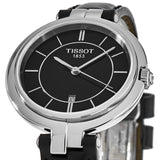 Buy Shop Tissot T Lady Flamingo Black Dial Black Leather Strap Watch For Women - T094.210.16.051.00 USA Online