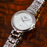Buy Shop Tissot T-Lady Flamingo Diamonds Mother of Pearl Dial SIlver Steel Strap Watch for Women - T094.210.11.116.02 USA Online