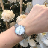 Buy Shop Tissot T-Lady Flamingo Diamonds Mother of Pearl Dial SIlver Steel Strap Watch for Women - T094.210.11.116.02 USA Online