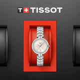 Buy Shop Tissot T-Lady Flamingo Diamonds Mother of Pearl Dial SIlver Steel Strap Watch for Women - T094.210.11.116.02 USA Online