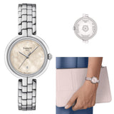 Buy Shop Tissot T-Lady Flamingo Diamonds Mother of Pearl Dial SIlver Steel Strap Watch for Women - T094.210.11.116.02 USA Online