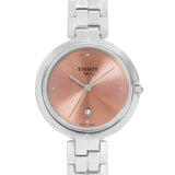 Buy Shop Tissot T-Lady Flamingo Diamonds Pink Dial Silver Steel Strap Watch for Women - T094.210.11.336.00 USA Online