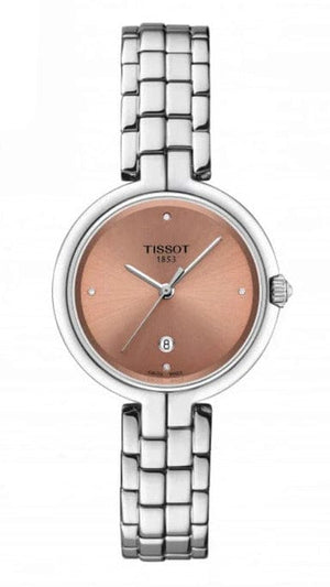 Buy Shop Tissot T-Lady Flamingo Diamonds Pink Dial Silver Steel Strap Watch for Women - T094.210.11.336.00 USA Online
