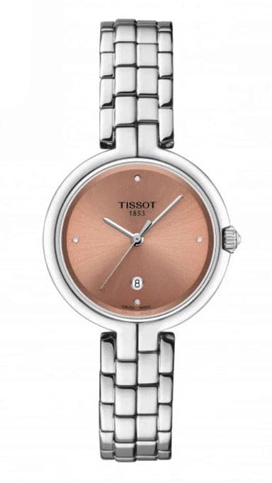 Buy Shop Tissot T-Lady Flamingo Diamonds Pink Dial Silver Steel Strap Watch for Women - T094.210.11.336.00 USA Online