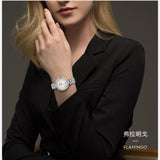 Buy Shop Tissot T Lady Flamingo Diamonds White Dial Silver Steel Strap Watch For Women - T094.210.11.116.01 USA Online