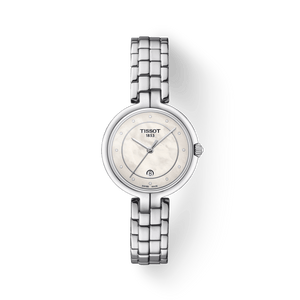 Buy Shop Tissot T Lady Flamingo Diamonds White Dial Silver Steel Strap Watch For Women - T094.210.11.116.01 USA Online