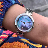 Buy Shop Tissot T Lady Flamingo Mother of Pearl Blue Dial Silver Steel Strap Watch For Women - T094.210.11.121.00 USA Online